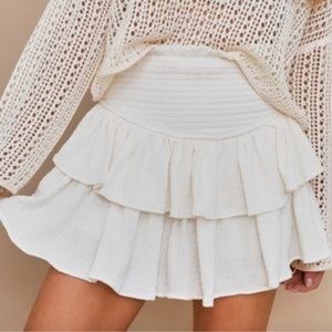 NWT Vici Miu Muse white skort size L